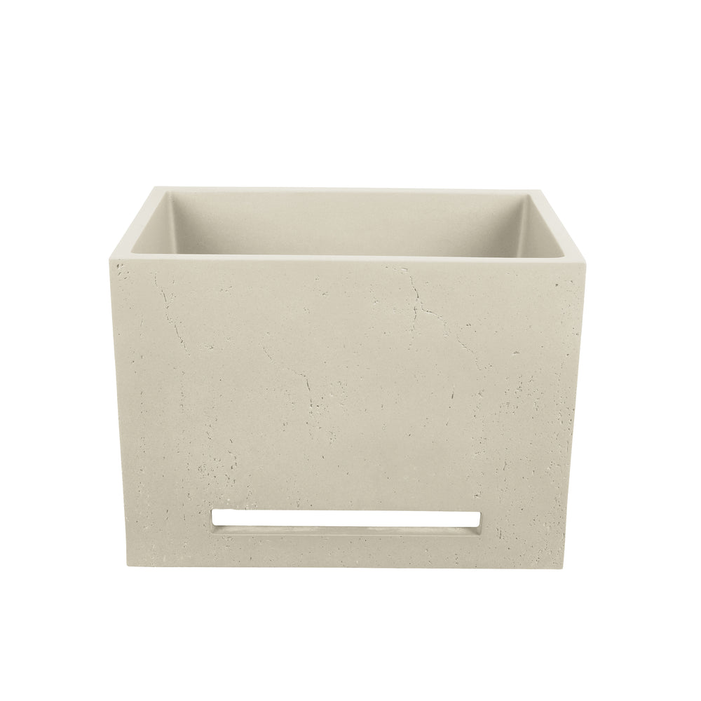 Concrete mini washbasin with towel rail