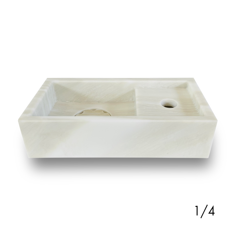 Rocky mini washbasin Calacatta Lucccoso