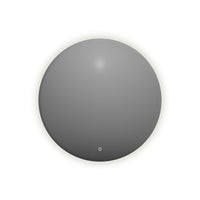 Simple round mirror including lighting and heating