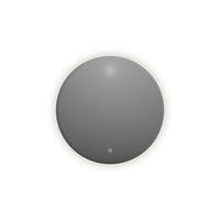 Simple round mirror including lighting and heating